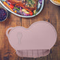 2Pcs Heat-resistant Placemat Silicone Non-slip for Kids Rectangle Home Use