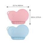 2Pcs Heat-resistant Placemat Silicone Non-slip for Kids Rectangle Home Use
