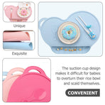 2Pcs Heat-resistant Placemat Silicone Non-slip for Kids Rectangle Home Use