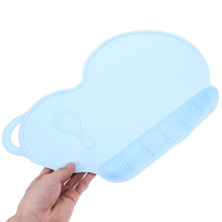 2Pcs Heat-resistant Placemat Silicone Non-slip for Kids Rectangle Home Use