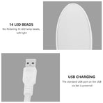 Portable Led Lamp Keyboard Illumination White Plastic Gooseneck Design 1Pack