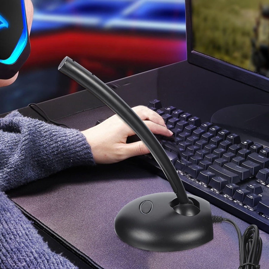 Microphone for PC Desktop Black for Minimize Background Noise 1Pack Back to School