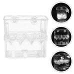 1Pc White Fish Fry Isolation Box for Home Use with Easy Installation and Clear Visibility