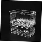 1Pc White Fish Fry Isolation Box for Home Use with Easy Installation and Clear Visibility