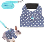 Rabbit Harness, Adjustable Bunny Harness Leash Cute Vest Harness for Rabbit Ferret Bunny Kitten Guinea Pig Walking