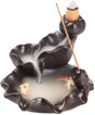 Ceramics Waterfall Incense Burner, Backflow Incense Burner,Incense Burner Holder, Koi Fish Incense Burner, Incense Burner