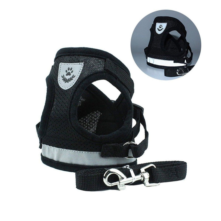Cat Harness and Leash Set for Walking Cat and Small Dog Harness Soft Mesh Puppy Harness Adjustable Cat Vest Harness with Reflective Strap Comfort Fit for Pet Kitten Puppy Rabbit