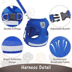 Cat Harness and Leash Set for Walking Cat and Small Dog Harness Soft Mesh Puppy Harness Adjustable Cat Vest Harness with Reflective Strap Comfort Fit for Pet Kitten Puppy Rabbit