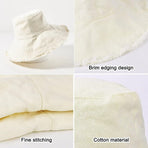Distressed Sun Hats for Women Summer Casual Wide Brim Cotton Bucket Hat Beach Vacation Travel Accessories