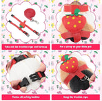 Adjustable Rabbit Harness and Leash Bunny Harness Leash Set Harness Leash for Rabbit Kitten Puppy Pig and Small Pet Animals