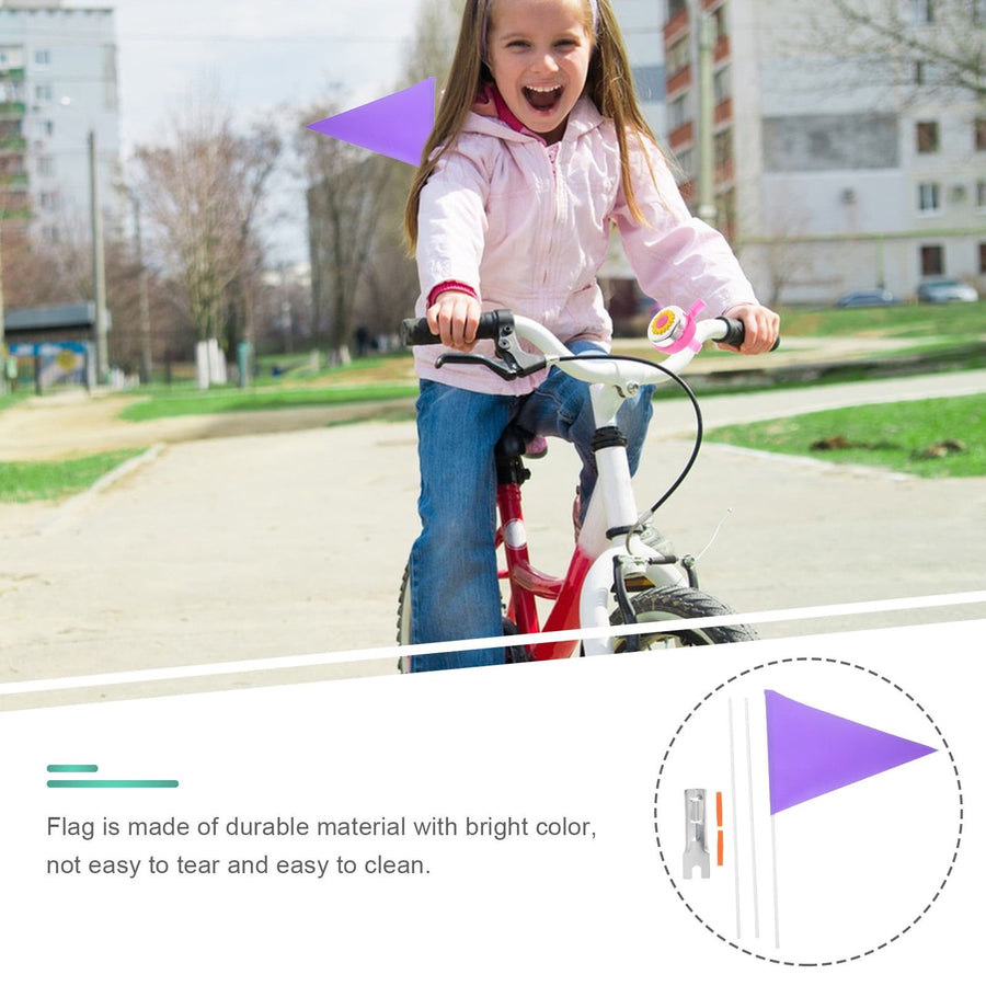 1 Set of Bike Flags for Advertising Cycling Safety Triangle Tail Flags