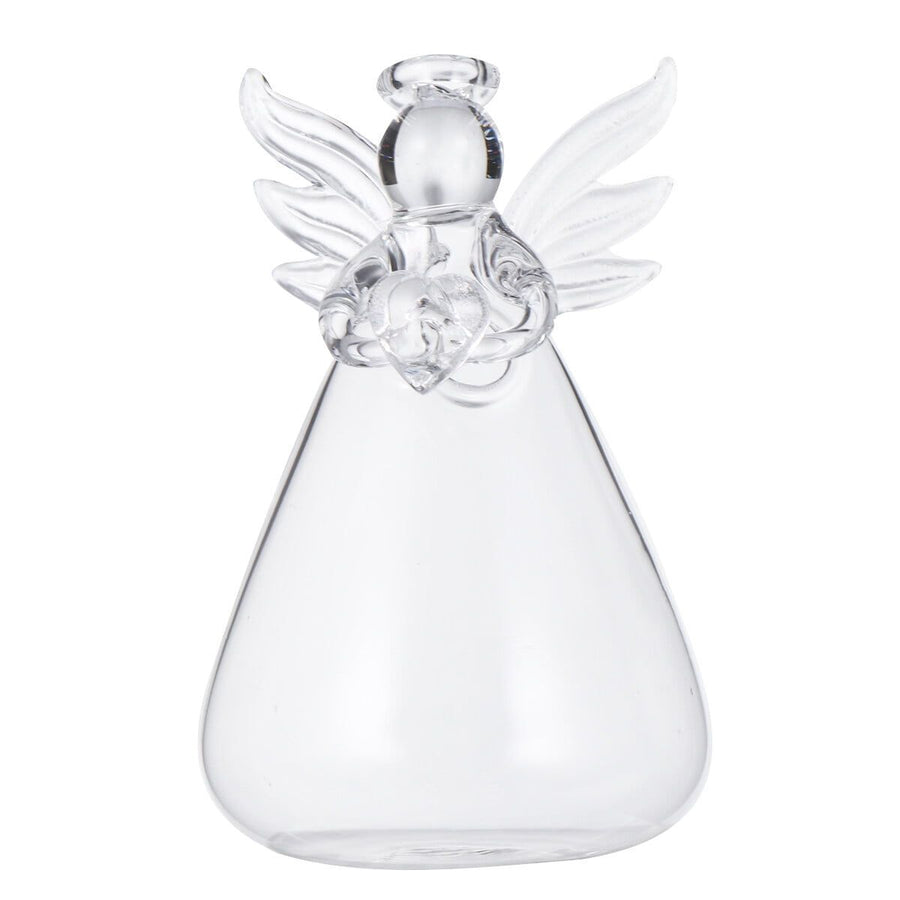 Angel Shaped Hanging Vase Transparent Delicate Ceiling Planter Decorative Flower Pot