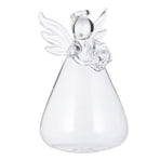 Angel Shaped Hanging Vase Transparent Delicate Ceiling Planter Decorative Flower Pot