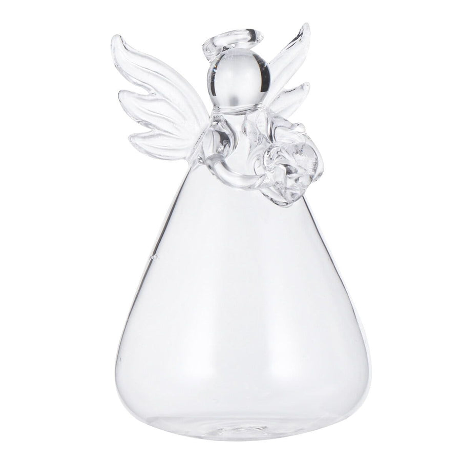 Angel Shaped Hanging Vase Transparent Delicate Ceiling Planter Decorative Flower Pot