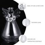 Angel Shaped Hanging Vase Transparent Delicate Ceiling Planter Decorative Flower Pot