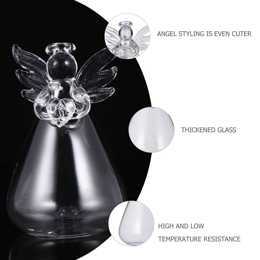 Angel Shaped Hanging Vase Transparent Delicate Ceiling Planter Decorative Flower Pot