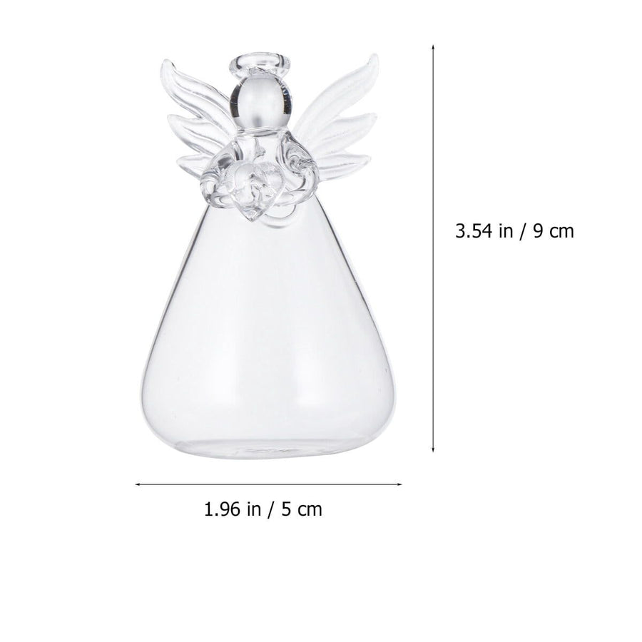 Angel Shaped Hanging Vase Transparent Delicate Ceiling Planter Decorative Flower Pot