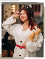 Pearl Beret Hat French Style Beanie Cap Solid Color Winter Hat for Women and Girls Casual Use