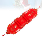 1PC Christmas Embroidered Table Runner Decorative Tablecloth Hollow Out Style Xmas Holiday Themed Table Flag