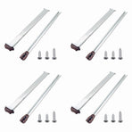4X Metal Drawer Slide for Various Dressers and Nightstands, Drawer Track and Rail Kit with Metal Support Plate