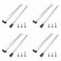 4X Metal Drawer Slide for Various Dressers and Nightstands, Drawer Track and Rail Kit with Metal Support Plate