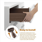 4X Metal Drawer Slide for Various Dressers and Nightstands, Drawer Track and Rail Kit with Metal Support Plate