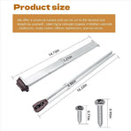 4X Metal Drawer Slide for Various Dressers and Nightstands, Drawer Track and Rail Kit with Metal Support Plate