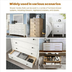 4X Metal Drawer Slide for Various Dressers and Nightstands, Drawer Track and Rail Kit with Metal Support Plate
