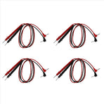 4X Multimeter Meter Universal Test Lead Probe Wire Cable 1000V 0.8M,4 Pair x Multimeters Probe Lead,Black& Red