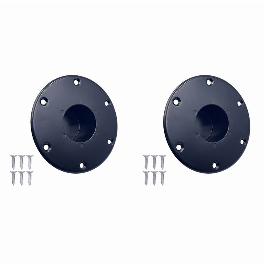 2X RV Trailer Table Base Mount Pedestal Base Round Flush Mount Table Leg Base,2 x RV Trailer Table Base Mount kit,Black