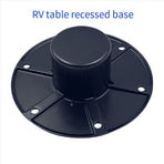 2X RV Trailer Table Base Mount Pedestal Base Round Flush Mount Table Leg Base,2 x RV Trailer Table Base Mount kit,Black