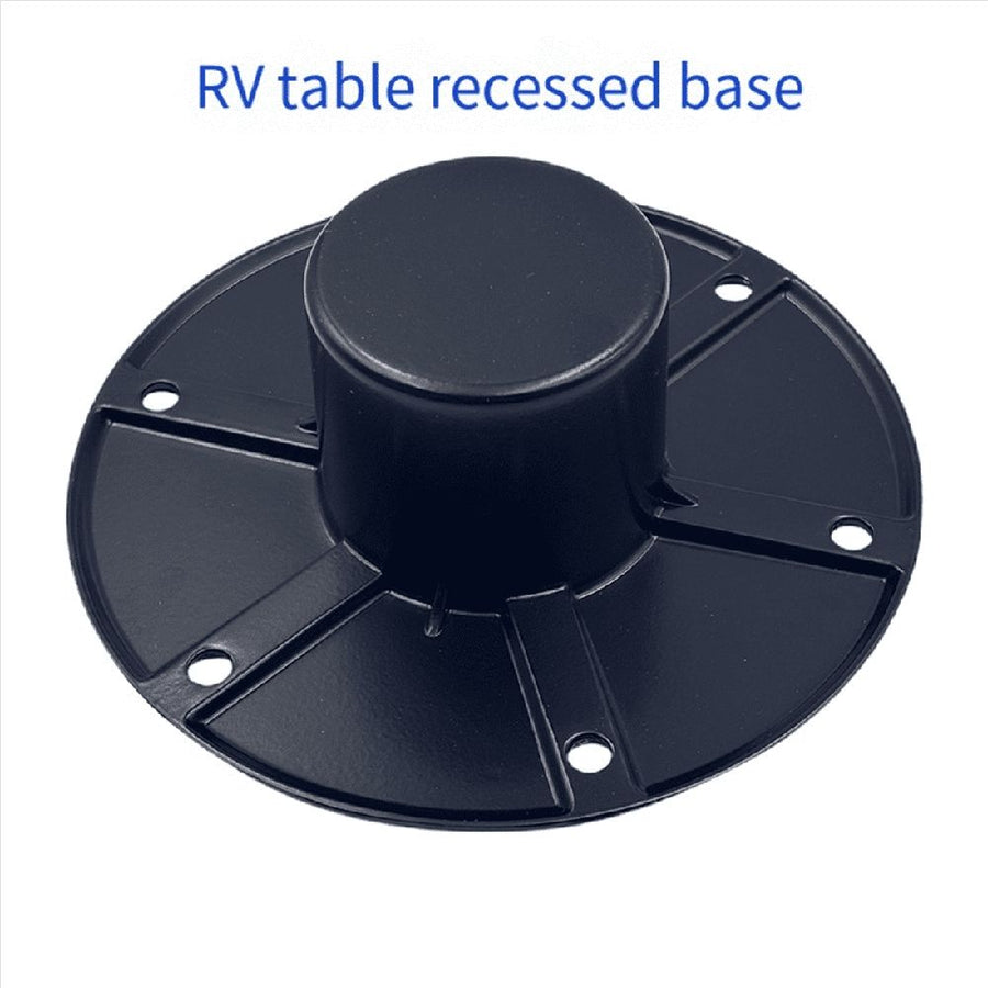 2X RV Trailer Table Base Mount Pedestal Base Round Flush Mount Table Leg Base,2 x RV Trailer Table Base Mount kit,Black
