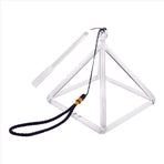 6inch Quartz Crystal Singing Bowl Sound Therapy Pyramid Yoga Meditation Transparent Bowl Percussion Instruments,Transparent