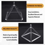 6inch Quartz Crystal Singing Bowl Sound Therapy Pyramid Yoga Meditation Transparent Bowl Percussion Instruments,Transparent