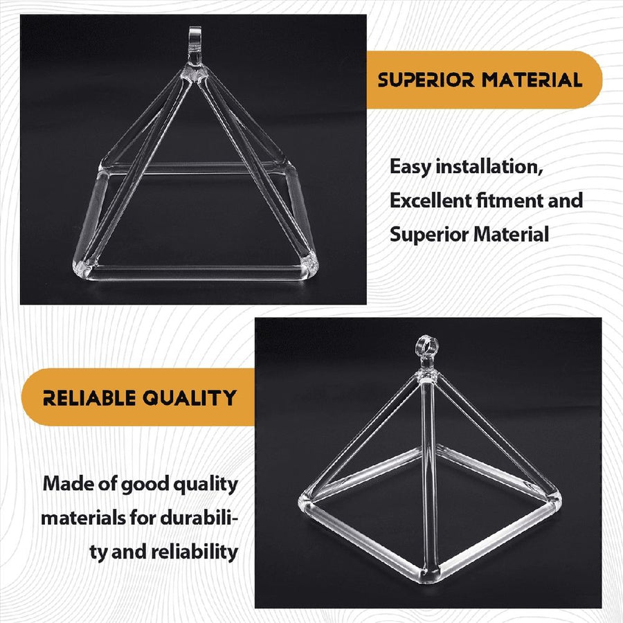 6inch Quartz Crystal Singing Bowl Sound Therapy Pyramid Yoga Meditation Transparent Bowl Percussion Instruments,Transparent