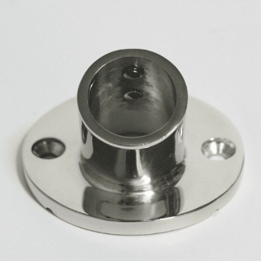 4X Marine Stainless Steel 60 Degree 22mm 7/8 Inch Tube Round Base Hand Rail Railing Fitting Yachts Accessories,4 x Hand Rail Base,Silver