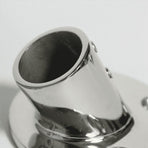 4X Marine Stainless Steel 60 Degree 22mm 7/8 Inch Tube Round Base Hand Rail Railing Fitting Yachts Accessories,4 x Hand Rail Base,Silver