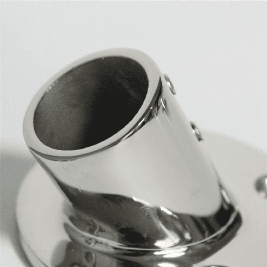 4X Marine Stainless Steel 60 Degree 22mm 7/8 Inch Tube Round Base Hand Rail Railing Fitting Yachts Accessories,4 x Hand Rail Base,Silver
