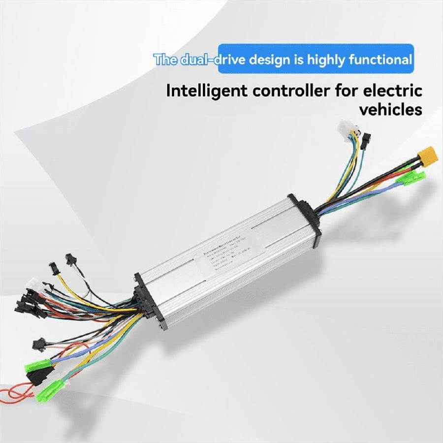 24V/36V/48V 250W/350W Dual Drive Controller Electric Bike Brushless Motor Controller DC Electric Motor Controller,1 x Dual Drive Controller,Silver
