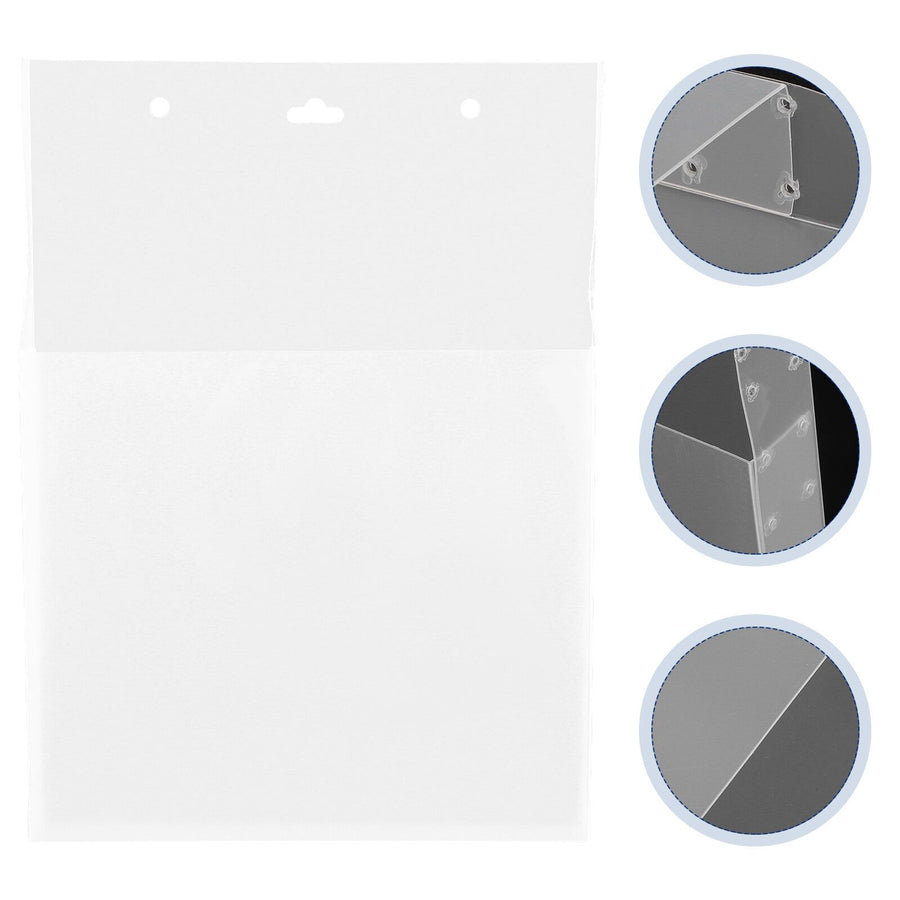 Document Organizer, Transparent Plastic, Space-Saving Wall Mount, Multi-Purpose, 3Pcs