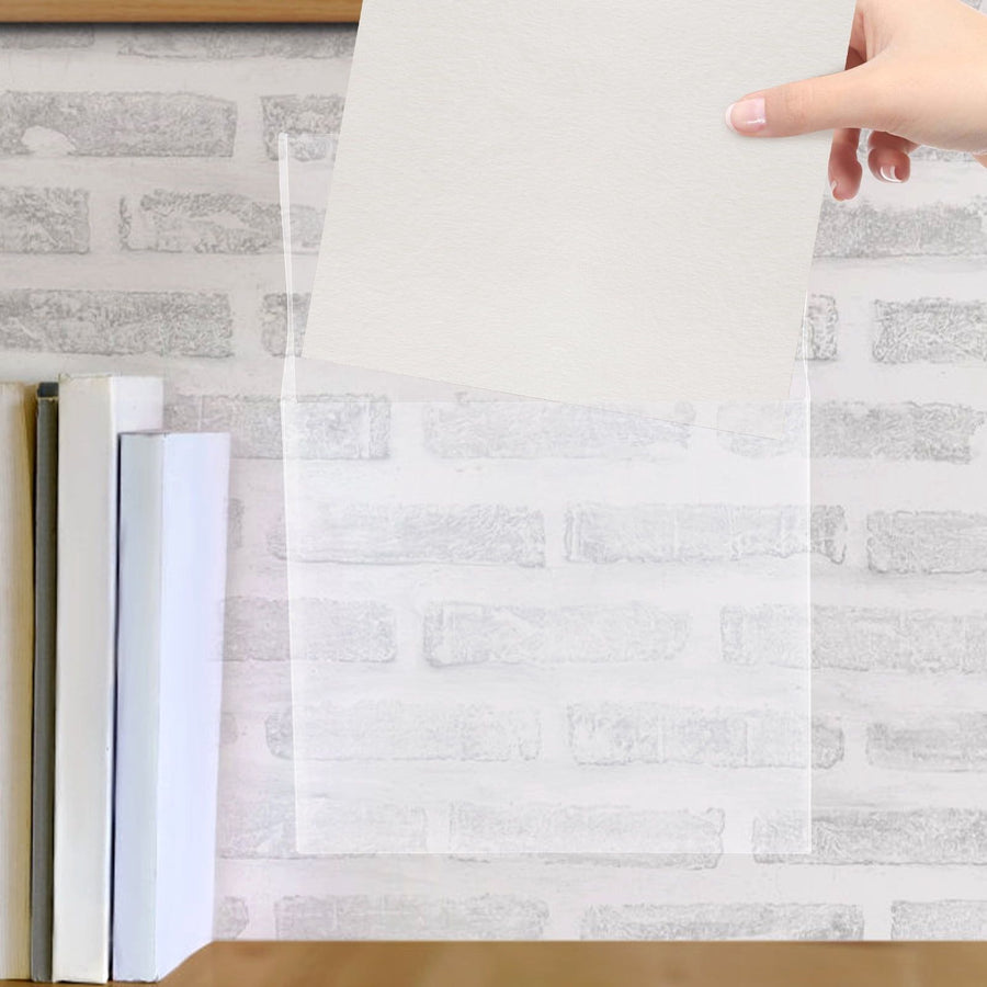 Document Organizer, Transparent Plastic, Space-Saving Wall Mount, Multi-Purpose, 3Pcs