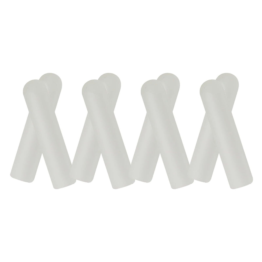 8Pcs White Shoe Lace End Caps Durable Shoelace Aglets for Repair