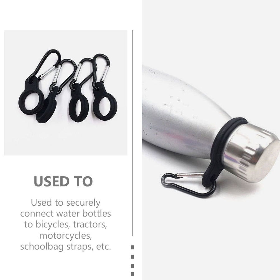 6Pcs Portable Water Bottle Clip with Elastic Silicone Material for Outdoor Activities