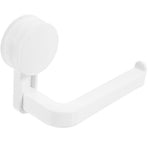 White Cup Toilet Paper Holder Wall Mount Organizer No Drill Installation