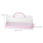 Plastic Bread Box Pink with Handle for Easy Carrying and Bread Storage