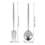 Stainless Steel Tableware Set with Spoon and Fork, Kitchen and Home Dining Flatware, 1 Set
