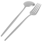 Stainless Steel Tableware Set with Spoon and Fork, Kitchen and Home Dining Flatware, 1 Set