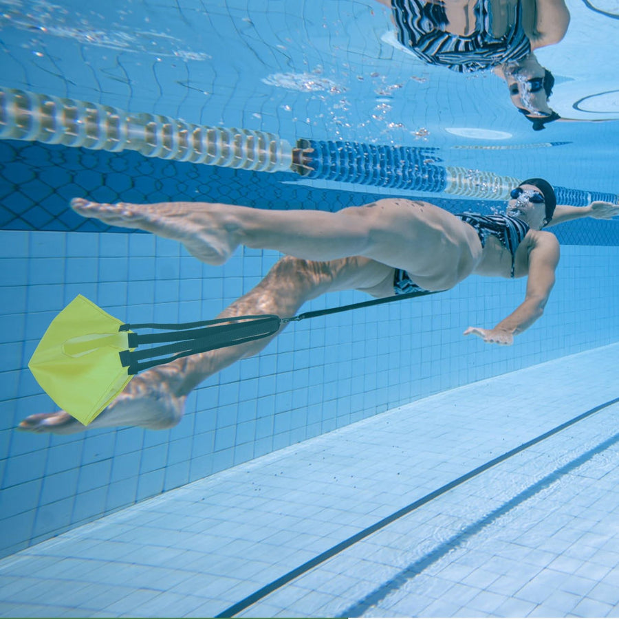 Yellow Swimming Resistance Parachute for Dynamic and Training Exercise Gear