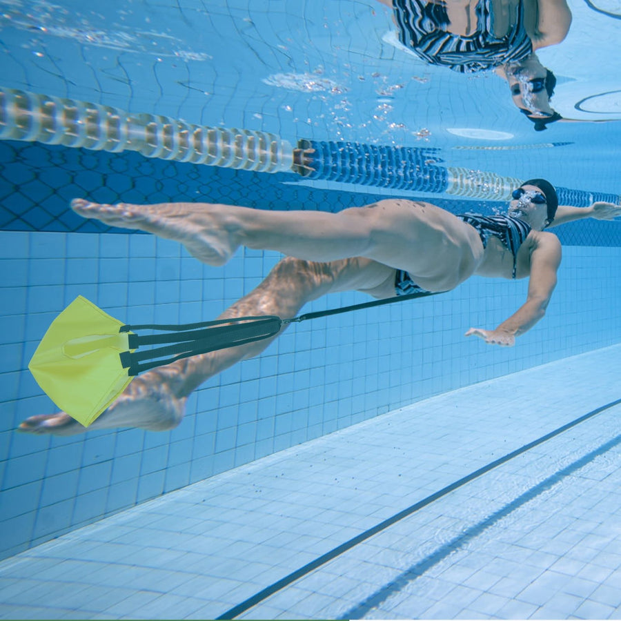 Yellow Swimming Resistance Parachute for Dynamic and Training Exercise Gear