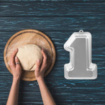 Number 1 Shaped Metal Cake Mold Plated Pan for Baking Cakes, Desserts, and Pastries